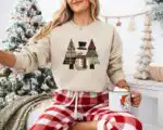 Faux Patchwork Snowman Hoodie – Cute Winter Holiday Sweatshirt