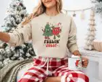 Feeling Jolly Holiday Sweatshirt – Cute Santa Graphic Cozy Top