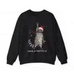 Feral & Festive Raccoon Sweatshirt – Funny Ugly Christmas Top