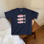 Fish Baby Tee with Vintage Three Fish Design – 90s Aesthetic Shirt