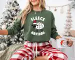 Fleece Navidad Christmas Sweatshirt – Funny Holiday Hoodie for Women