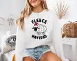 Fleece Navidad Christmas Sweatshirt – Funny Holiday Hoodie for Women