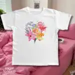 Floral Baby Tee – Trendy 90s Style Aesthetic Shirt for Kids