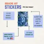 Forget Me Not Flower Vinyl Sticker – Glittery Waterproof Decal