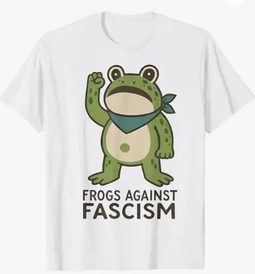 Frogs Against Fascism Tee – Unisex Cotton Protest Shirt