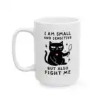 Funny Black Cat Coffee Mug – Cute Sarcastic Gift for Cat Lovers