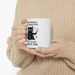 Funny Black Cat Coffee Mug – Cute Sarcastic Gift for Cat Lovers