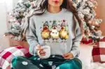 Funny Chicken Christmas Sweatshirt – Festive Holiday Graphic Tee