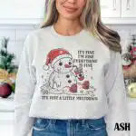Funny Christmas Mental Health Sweatshirt – Cozy Snowman Crewneck