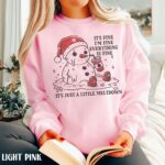 Funny Christmas Mental Health Sweatshirt – Cozy Snowman Crewneck