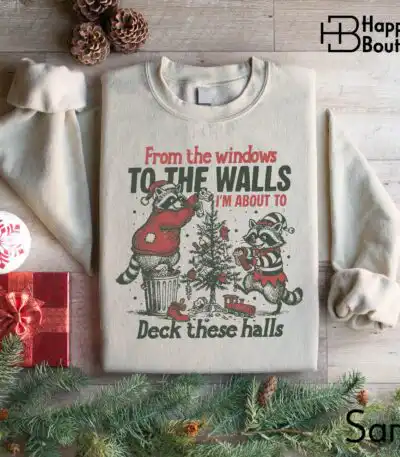 Funny Christmas Raccoon Shirt – Cute Holiday Humor Tee