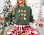 Funny Christmas Teeth Sweatshirt – Cozy Gift for Dentists