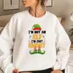 Funny Elf Christmas Sweatshirt – I'm Just Short Holiday Gift