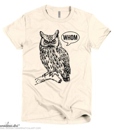 Funny Grammar Owl Shirt – Cool Gift for English Teachers