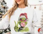 Funny Grinch Christmas Shirt – Santa Blowing Bubble Tee Design