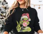 Funny Grinch Christmas Shirt – Santa Blowing Bubble Tee Design