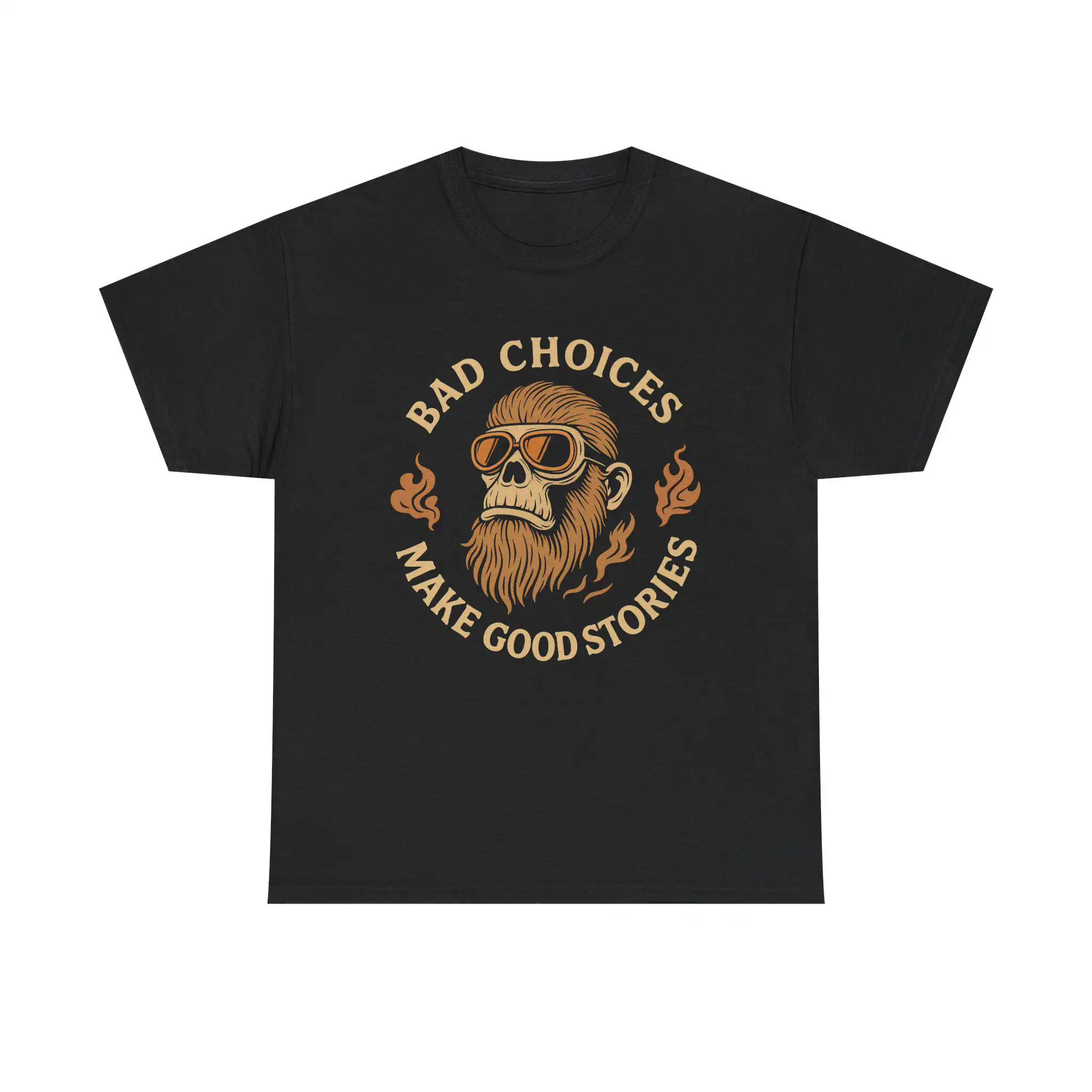 Funny Monkey Skull Retro Biker Tee – Bold Graphic Shirt Funny Monkey Skull Retro Biker Tee – Bold Graphic Shirt