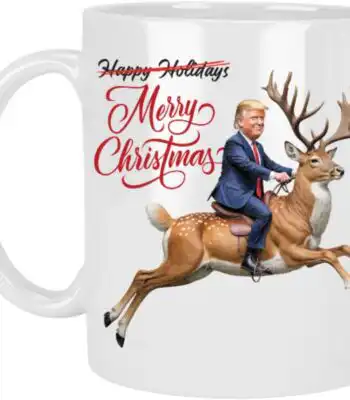 Funny President Reindeer Coffee Mug – Humorous Holiday Gift Cup