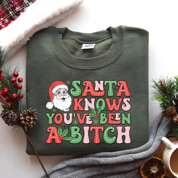 Funny Santa Shirt – Sarcastic Holiday Humor Tee for Adults
