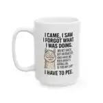 Funny Senior Moment Llama Mug – Humorous Gift for Coffee Lovers