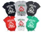 Funny Six Seven Sweatshirt – Santa Says 6 7 Christmas Crewneck