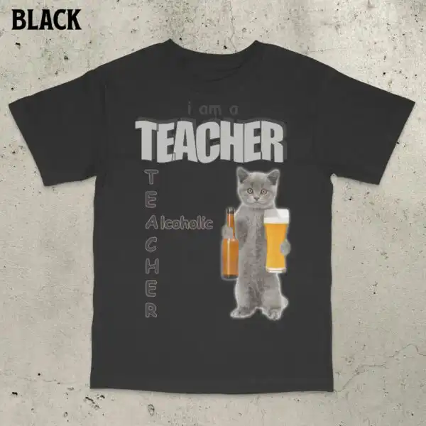 Funny Teacher Shirt – Quirky Unisex Cotton Tee for Educators