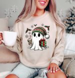 Ghost Santa Christmas Sweatshirt – Fun Holiday Graphic Gift