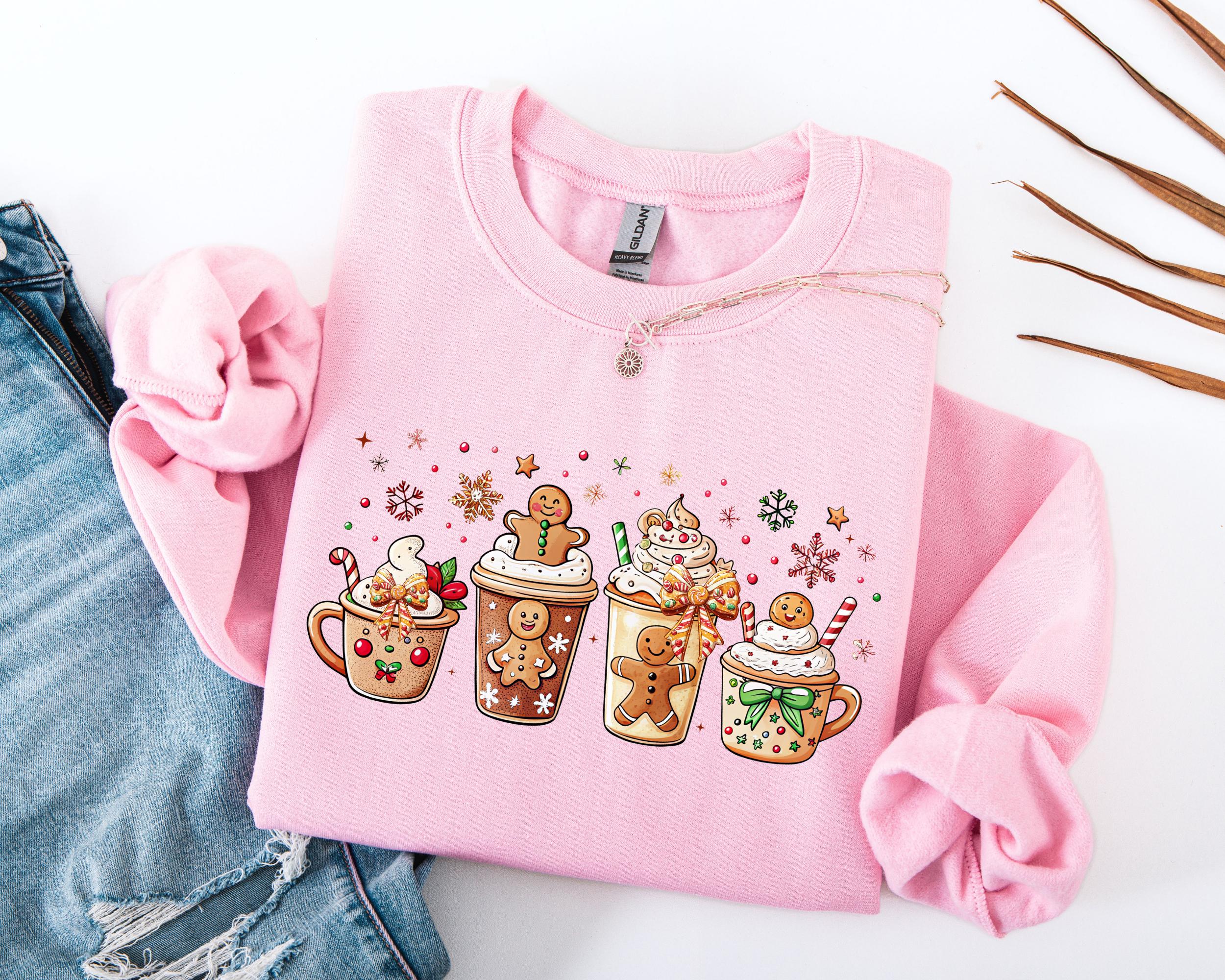Gingerbread Christmas Coffee Sweatshirt – Cute Holiday Hoodie Gingerbread Christmas Coffee Sweatshirt – Cute Holiday Hoodie