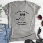 Girls Don't Like Boys V-Neck Cat Shirt – Cute Unisex Tee