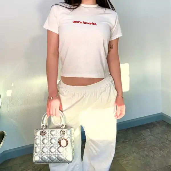 God's Favorite Baby Tee – Funny 90s Vintage Cotton Shirt