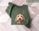 Goldendoodle Christmas Sweater – Fun Reindeer Holiday Shirt