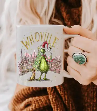 Grinch Christmas Mug – Whoville Holiday Coffee Cup Gift
