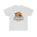 Gulf of Mexico Beach Tee – Retro Palm Sunset Graphic Shirt