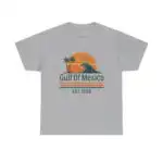 Gulf of Mexico Beach Tee – Retro Palm Sunset Graphic Shirt