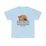 Gulf of Mexico Beach Tee – Retro Palm Sunset Graphic Shirt