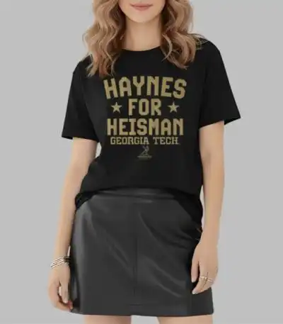 Haynes for Heisman Georgia Tech Shirt – Black & Gold Fan Tee