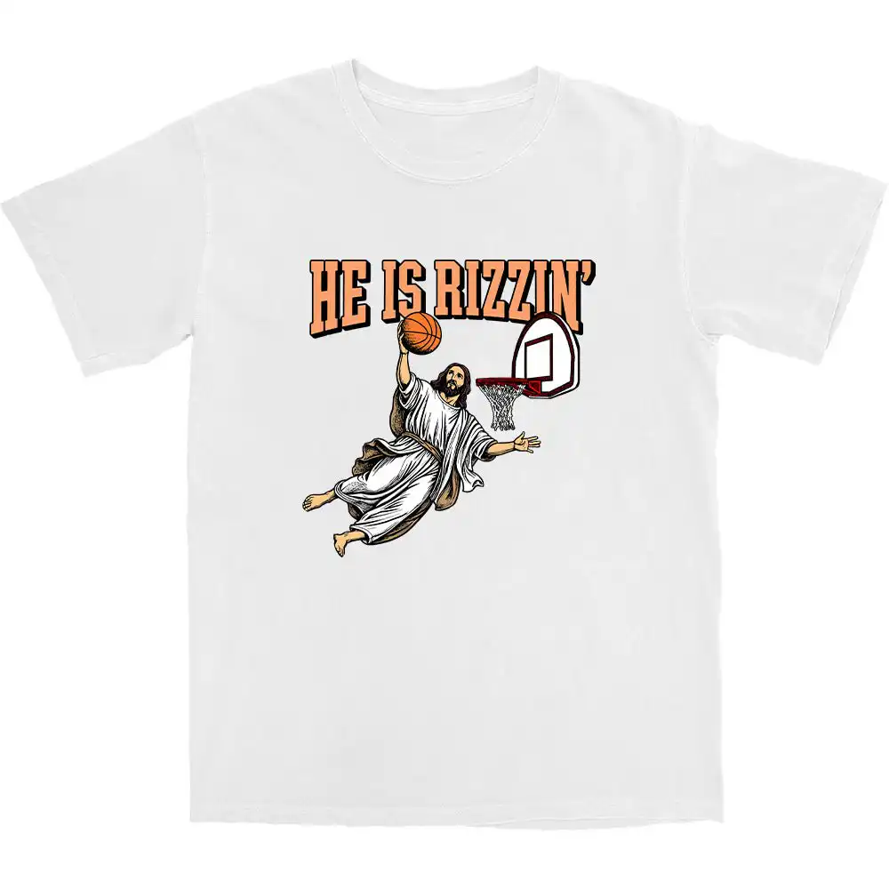 He is Rizzin' T Shirt – Soft Cotton Tee for Everyday Wear He is Rizzin' T Shirt – Soft Cotton Tee for Everyday Wear