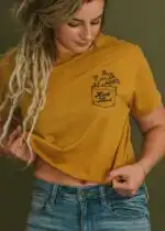 Herb Nerd Cropped Tee – Eco-Friendly Wildflower Graphic Shirt