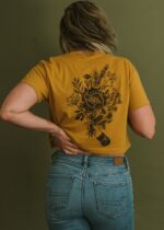 Herb Nerd Cropped Tee – Eco-Friendly Wildflower Graphic Shirt