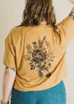 Herb Nerd Cropped Tee – Eco-Friendly Wildflower Graphic Shirt