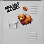 Highland Cow Sticker - Handmade Waterproof Vinyl - Cute Gift