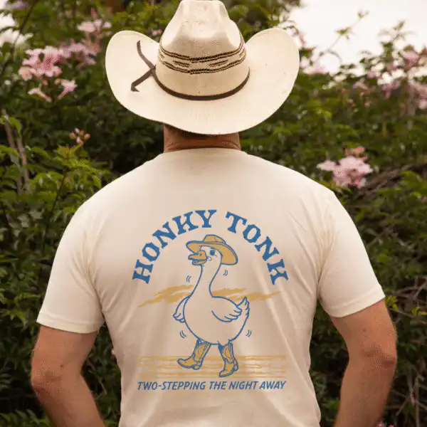 Honky Tonk Goose T Shirt – Soft Cotton Casual Graphic Tee