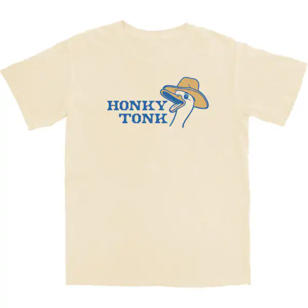 Honky Tonk T Shirt – Soft Cotton Vintage Feel Tee for Music Lovers