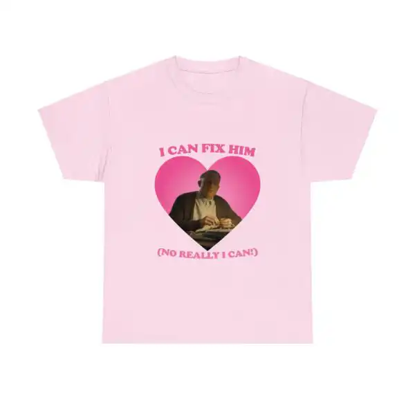 I can fix him Charlie Hunnam Ed Gein pink heart unisex tee
