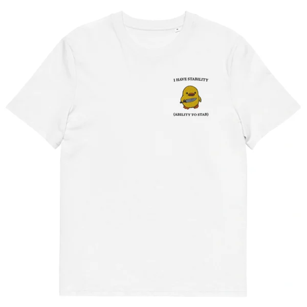 I Have Stability Ability to Stab Shirt – Funny Duck Embroidered Tee