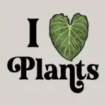I heart plants t-shirt – alocasia leaf design for plant lovers