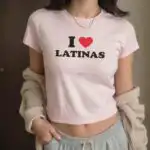 I Love Latinas Retro Baby Tee – Cute Flirty Graphic Top