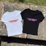 I Love Medium Ugly Men 3D Puff Baby Tee – Cute Y2K Fitted Top