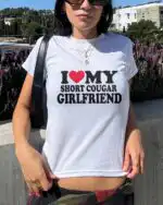 I love my short cougar girlfriend tee – funny LGBTQ crop top