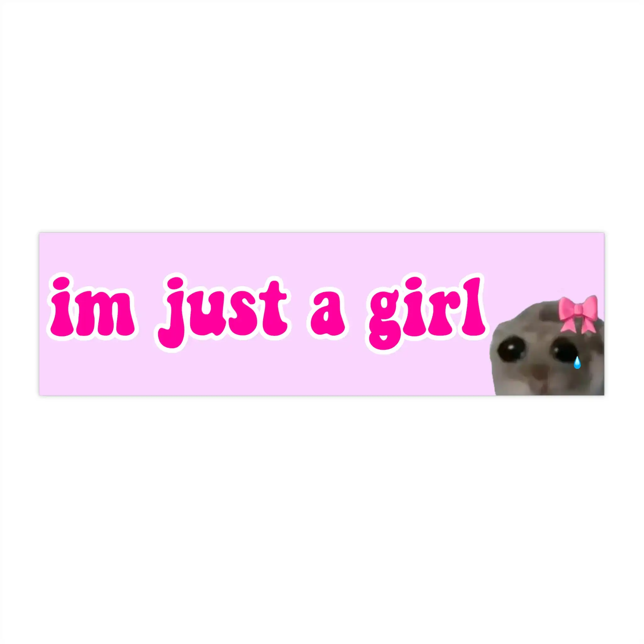 Im Just a Girl Bumper Sticker & Magnet – Funny Waterproof Vinyl Im Just a Girl Bumper Sticker & Magnet – Funny Waterproof Vinyl